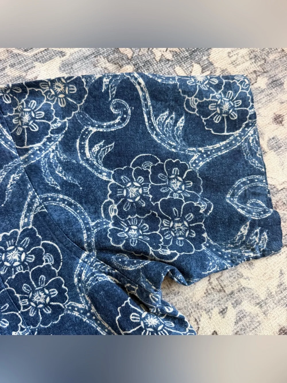 VTG Polo Ralph Lauren Men’s Sail Shirt Sz L Johnny Collar Linen Hawaiian Blue